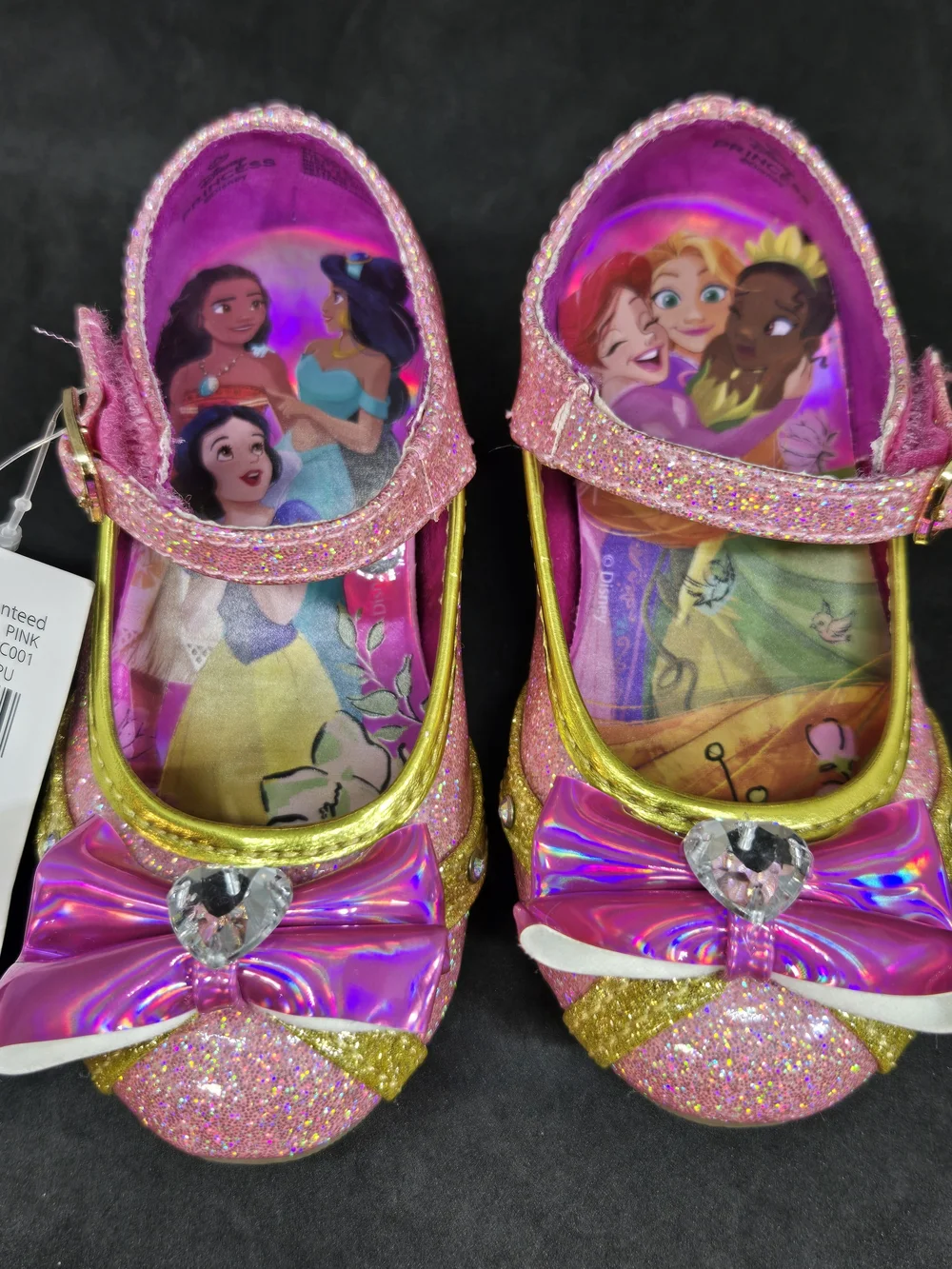 NWT Girls Disney Princess Shiny Mary Jane Heels Shoes Toddler Size 7